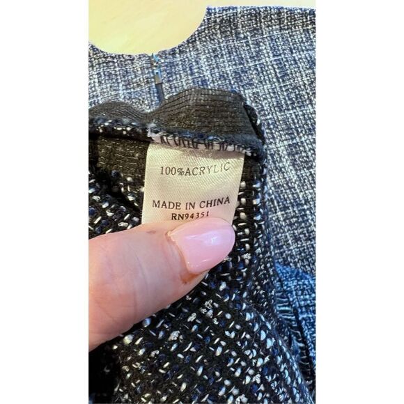 JADE MELODY TAM TWEED BLUE BLOUSE WOMENS SIZE S - Picture 9 of 9